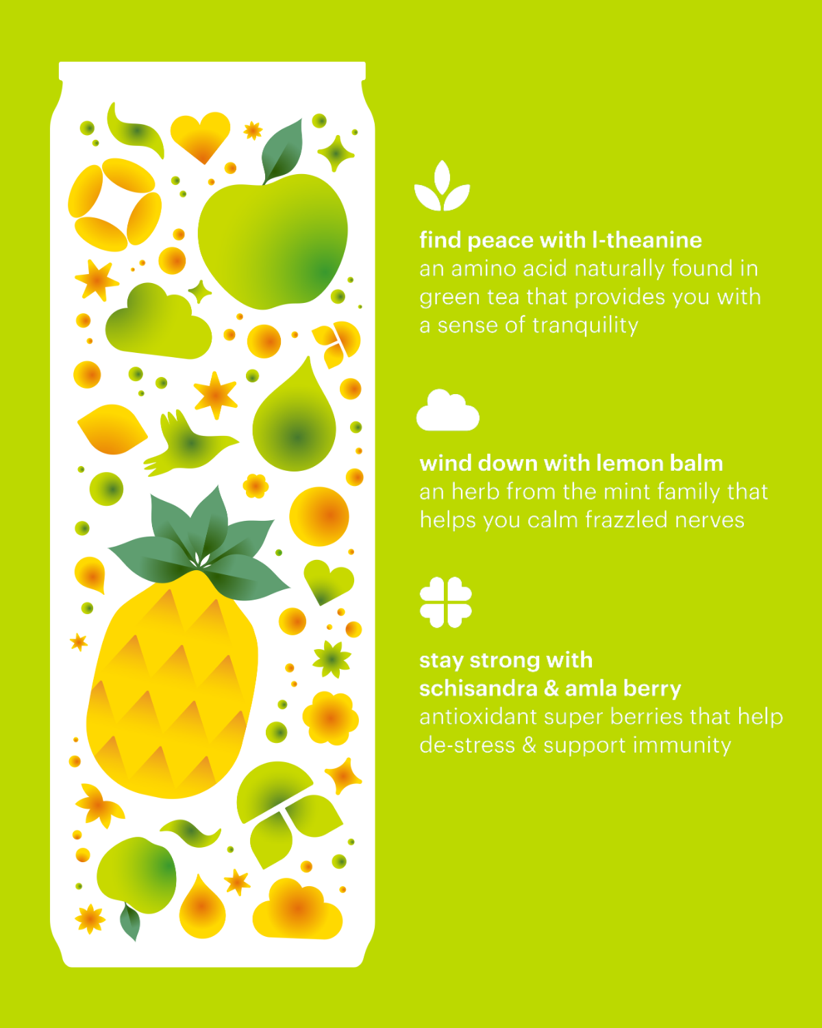 Calm + Restore Green Apple Pineapple - 12 pack 12 oz cans